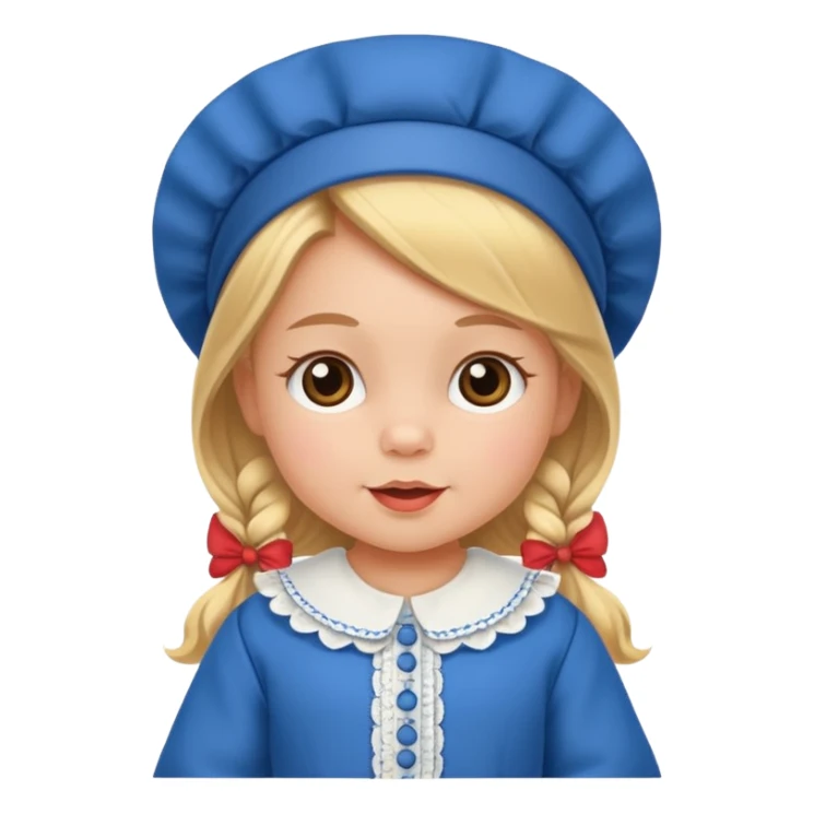 baby girl traditional dutch clothes sticker