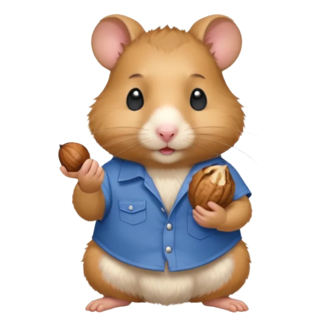 hamster holding nutz with shirt sticker