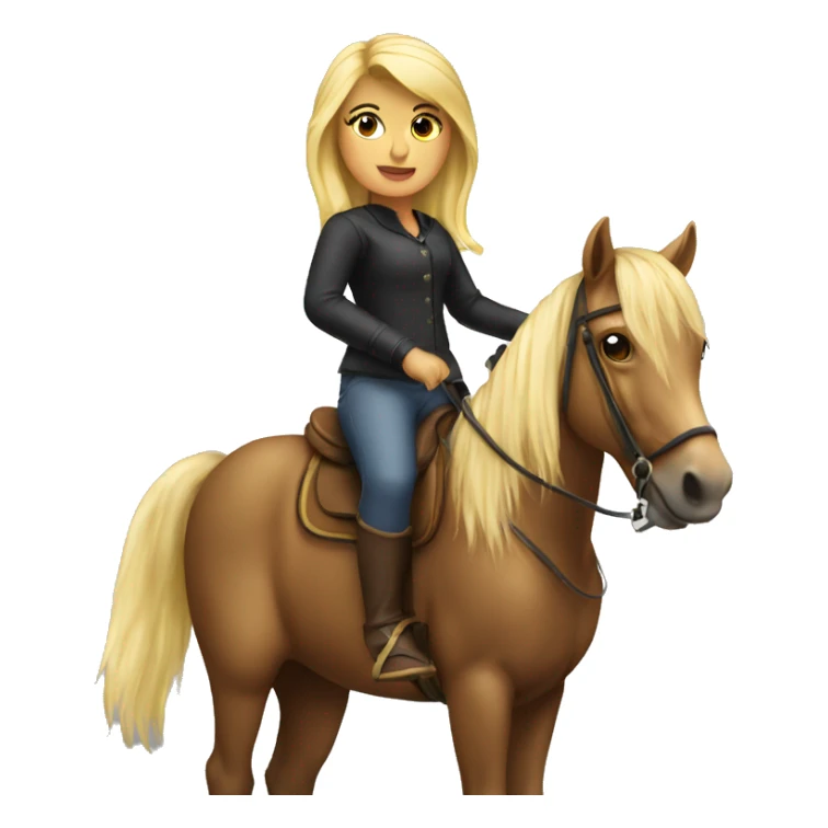 blonde girl on horse sticker