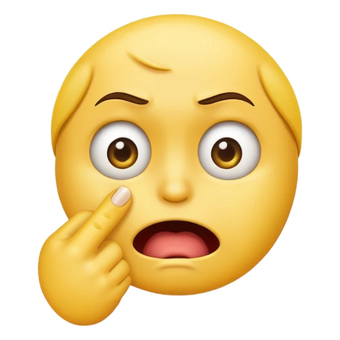 Emoji qui mord son ongle sticker