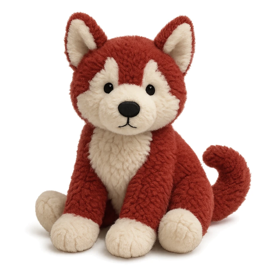 jellycat stuffed plush red siberian husky puppy sticker