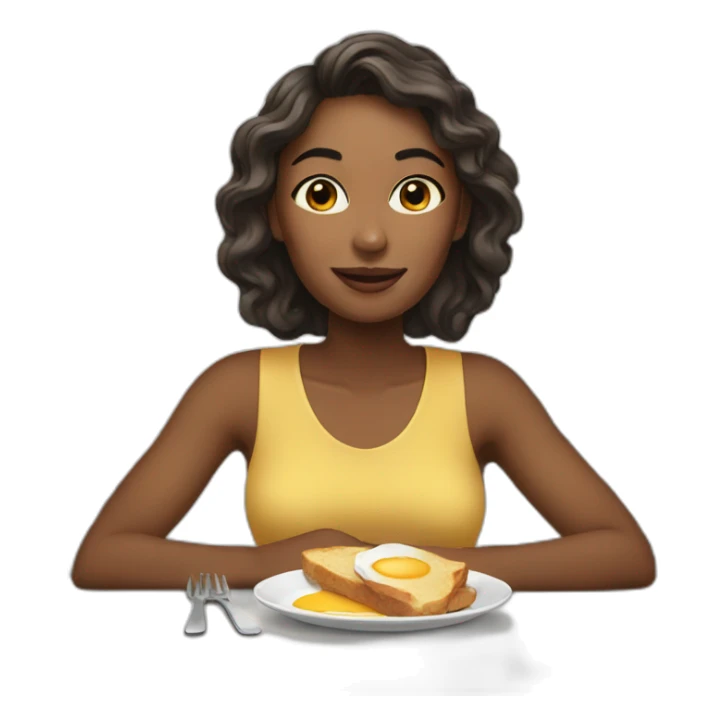 woman having breakfast sticker