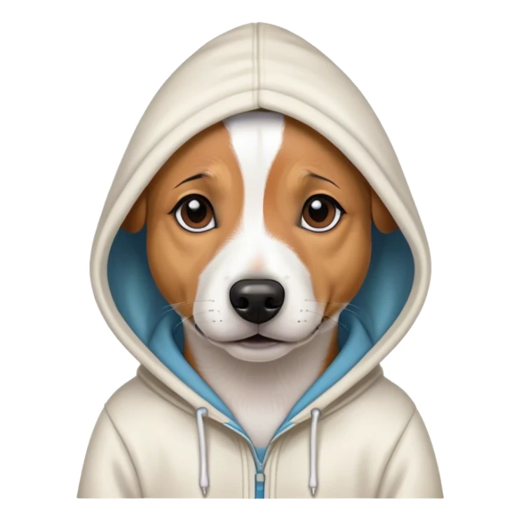 Jack Russell con una felpa  sticker