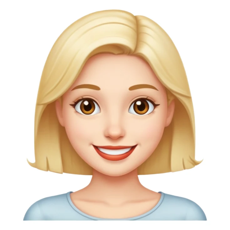 Flirty smiling person sticker