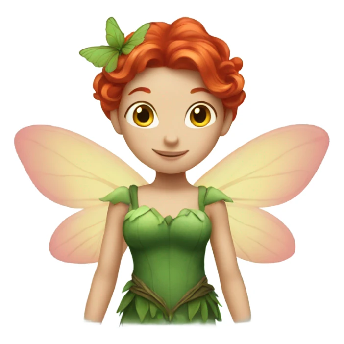 Red hair fairy sticker