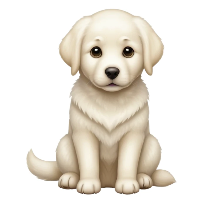 White Labrador adult dog sitting sticker