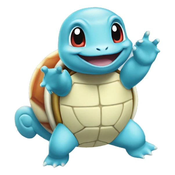 Squirtle waving sticker
