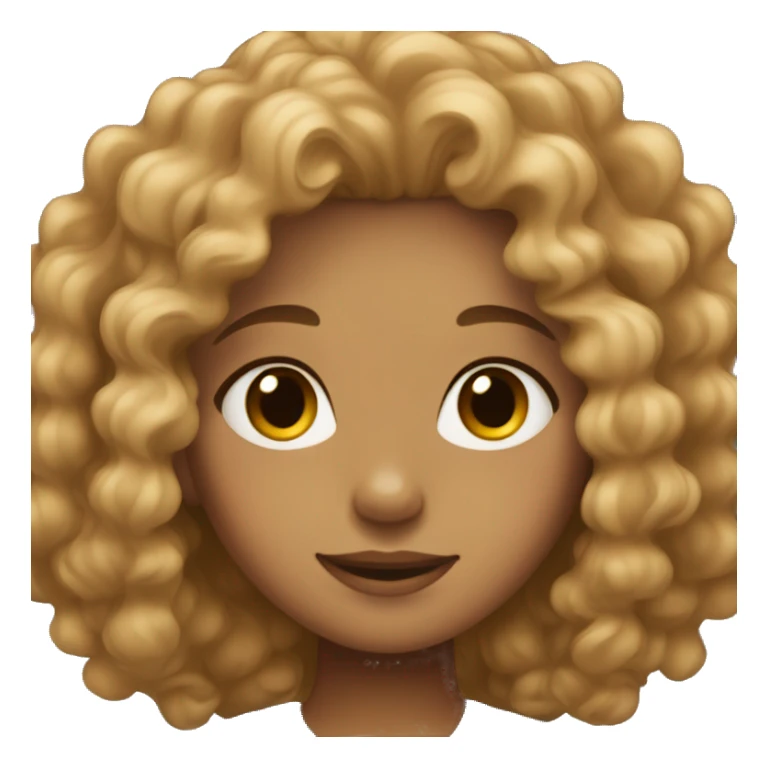 Girl with liht brown curlyhair sticker