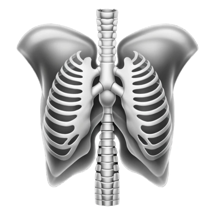 Human Chest X-ray film sticker