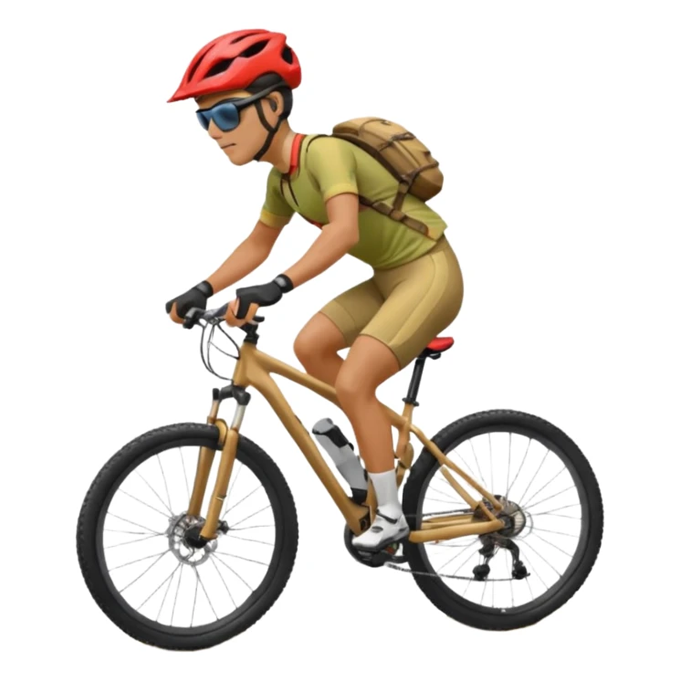 Bicicleta Mtb, ciclista montado, montaña sticker