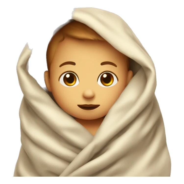little baby in a blanket sticker