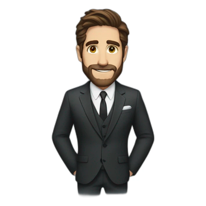 jake gyllenhaal wearing suit sticker