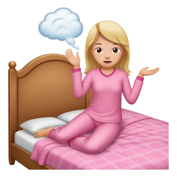 girl farting in bed emoji sticker