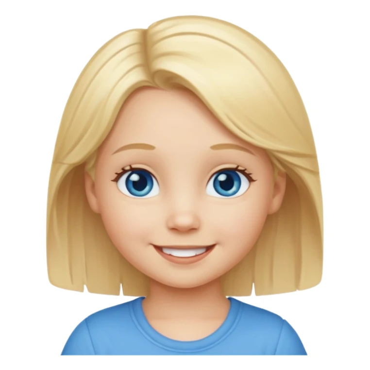 blond hair girl todler emojj sticker
