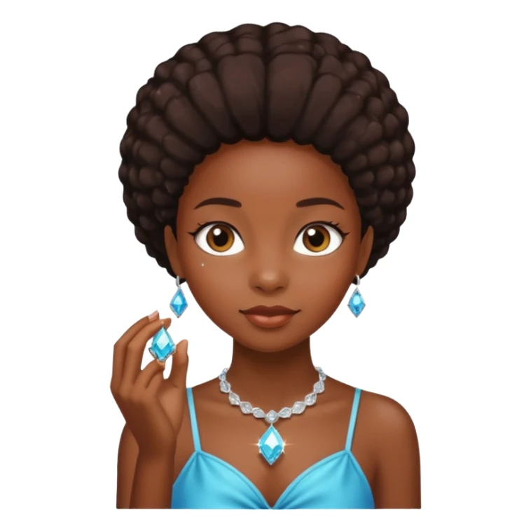 black girl carry jewel  sticker
