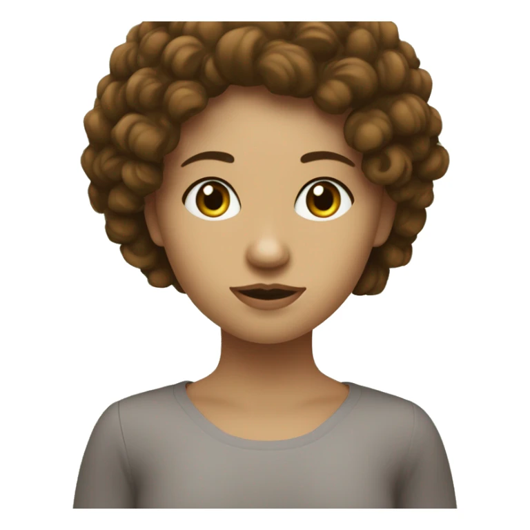 moi fille aux cheveux bouclés châtain avec des yeux marron claire accompagner de mon copain métisse aux cheveux noir bouclés et yeux vert  sticker