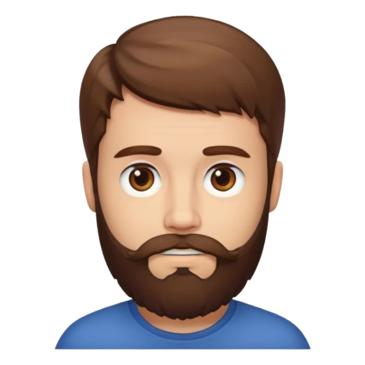 realistic portrait of bearded male sticker