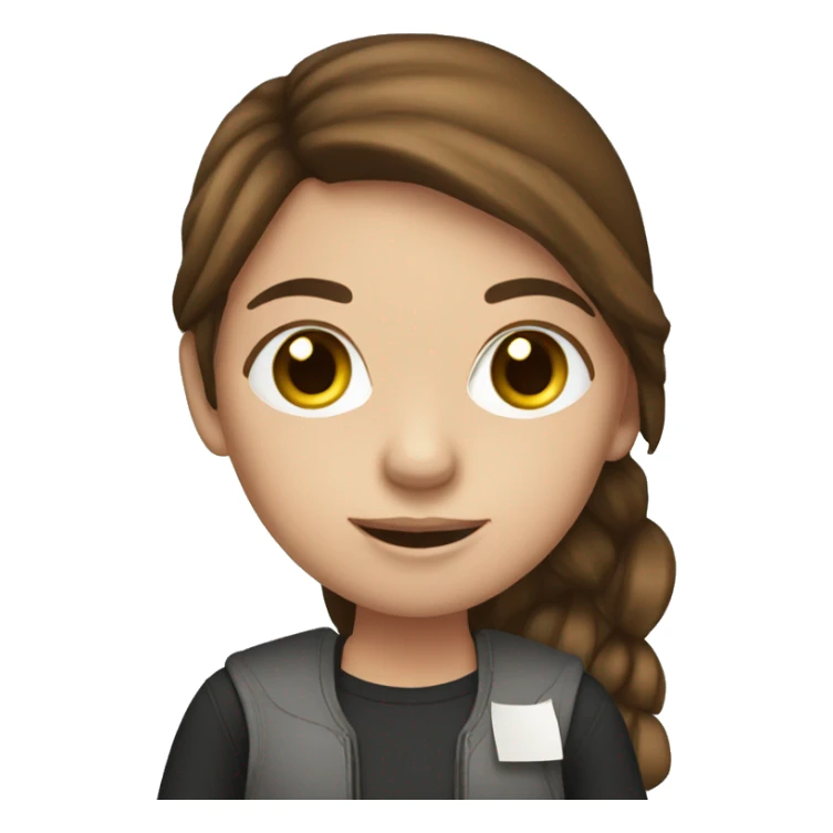 Girl with brown hair holding and Ono card sticker