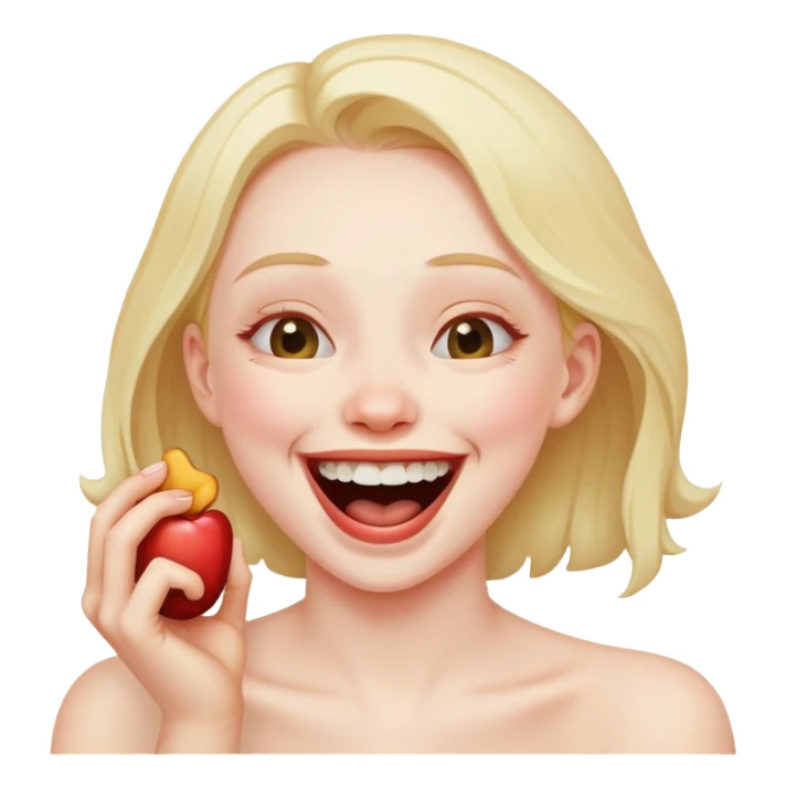 Girl choking herself as a joke sticker