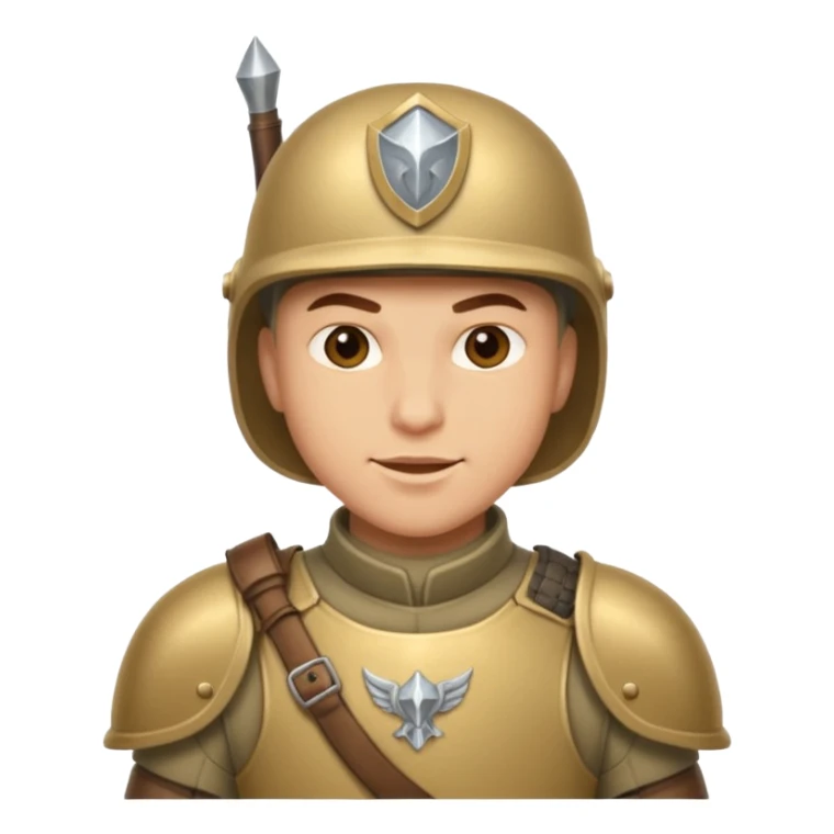 A swift auxiliary soldier in lighter armor, confidently smirks as he prepares to charge.
 sticker