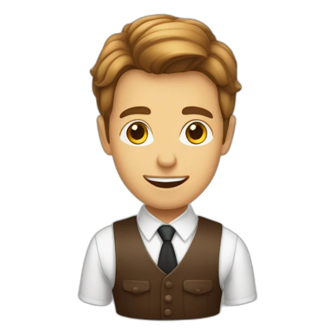 Charle-elie qui prépare un café sticker