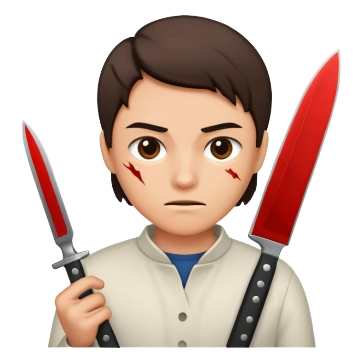 Person cutting sticker