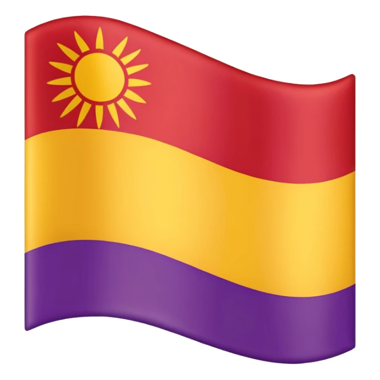 Bandera republicana española sin el símbolo del medio sticker