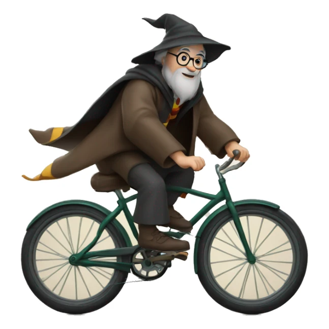 Harry potter en sorcier sur un vélo  sticker