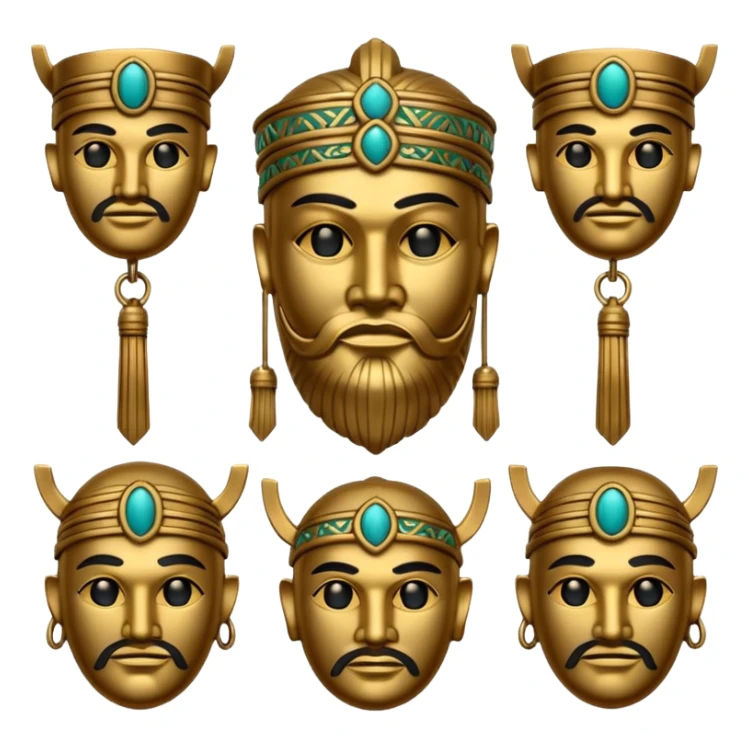 sanxingdui bronze man emoji set sticker