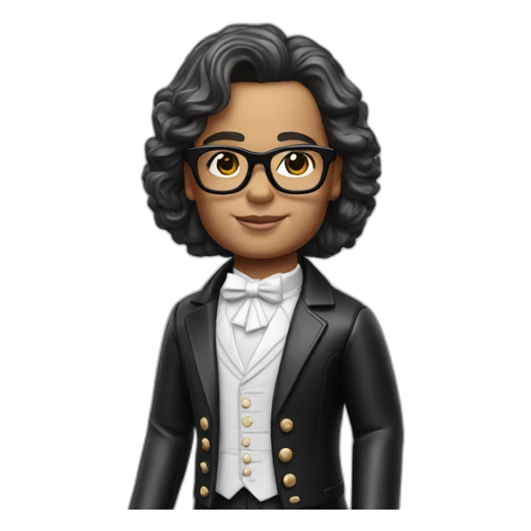 Young 2020 Beethoven with glasses is Barbie fan sticker