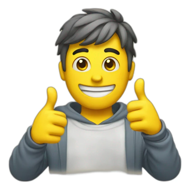 emoji giving you thumbs up yellow guy sticker