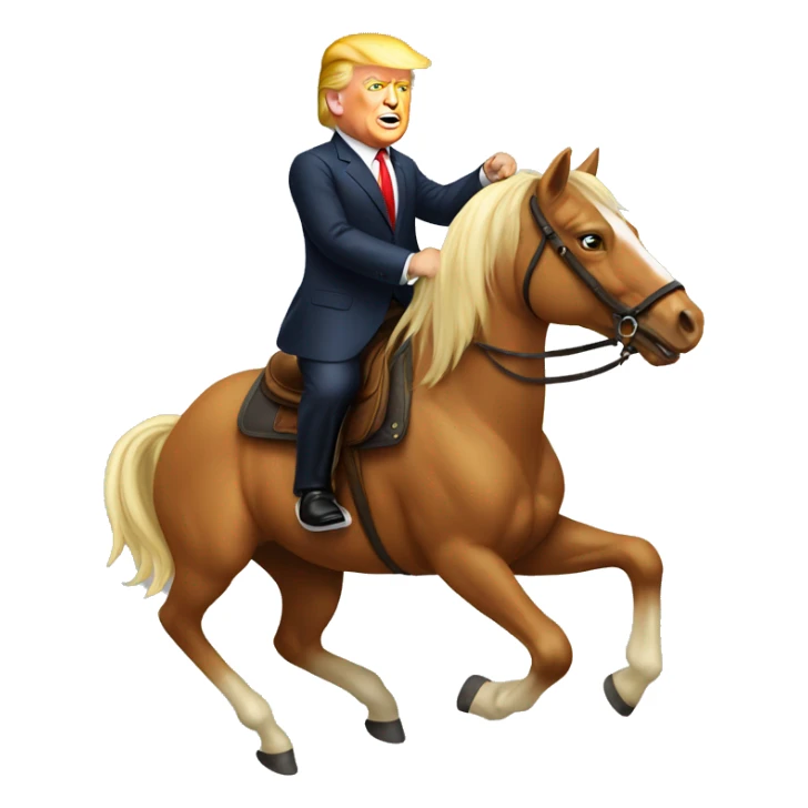 Donald trump riding a horse sticker