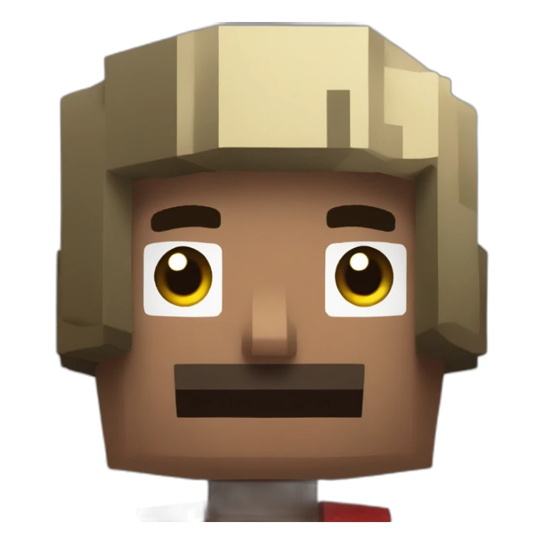 Black men in Minecraft farmer villager cubic with an square starw hate minecraft style sticker