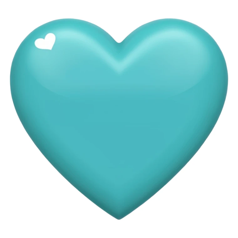 Turquoise heart sticker