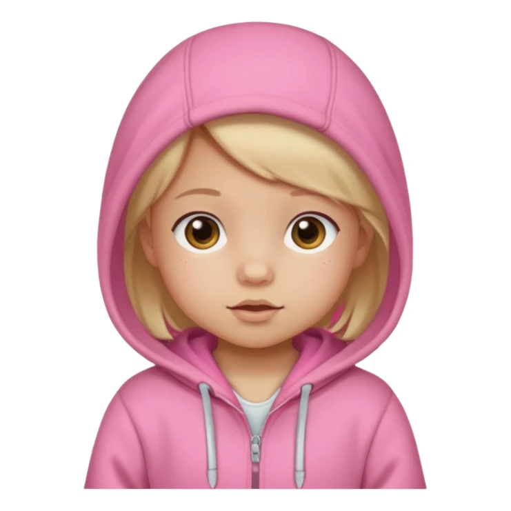 Baby girl wearing a hoodie sticker