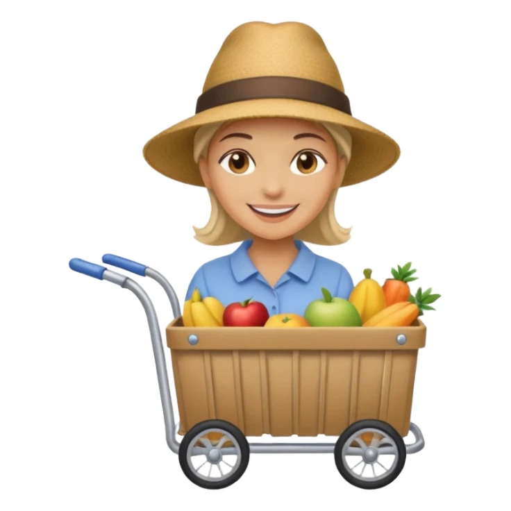 mujer empujando un carro por la parte trasera sticker