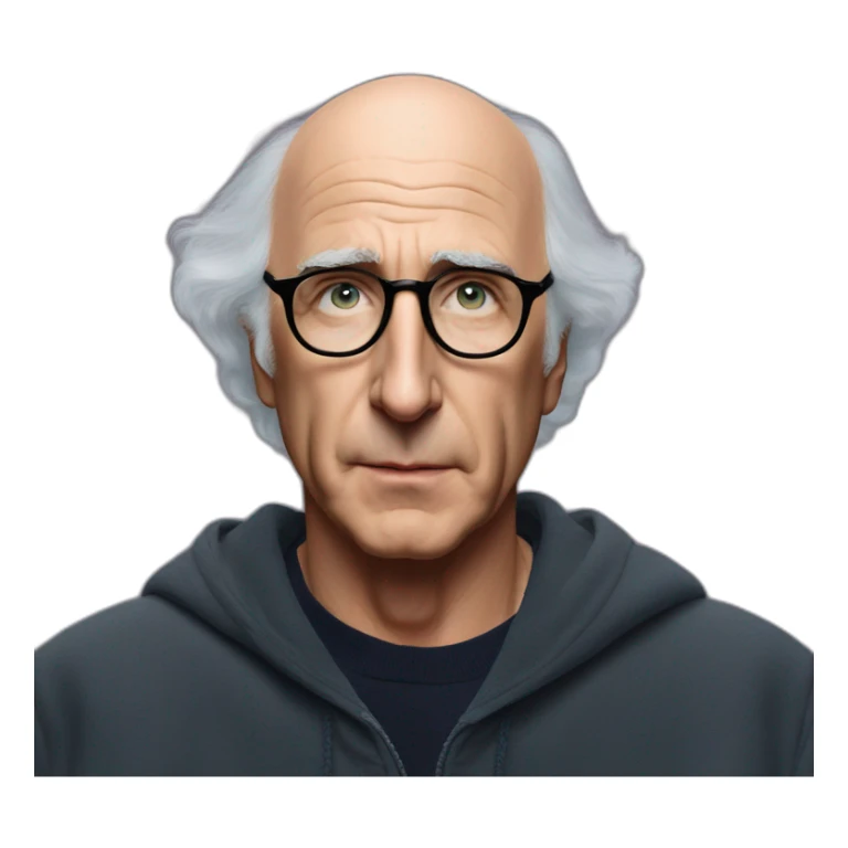 larry david, FOV 90 degrees, short lighting, L USM, Cold Colors, gilded technique, extremely hyper aesthetic, absurdres sticker