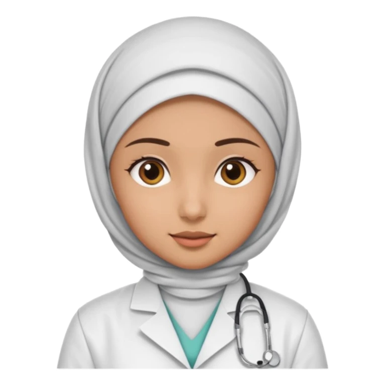 muslim girl as medical student  sticker