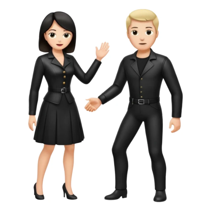 Wife dressed up in leather bdsm cloths spanking husband sticker