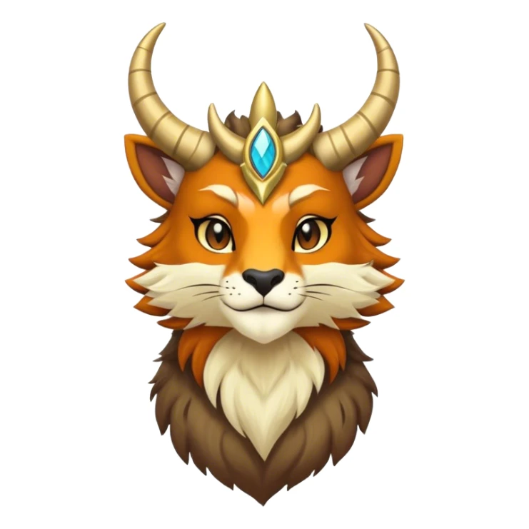 colorful anthro horned Royal vernid fursona Fakemon sticker