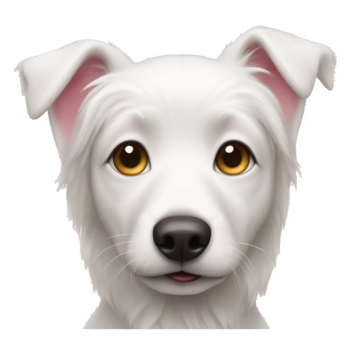 white dog pink nose sticker