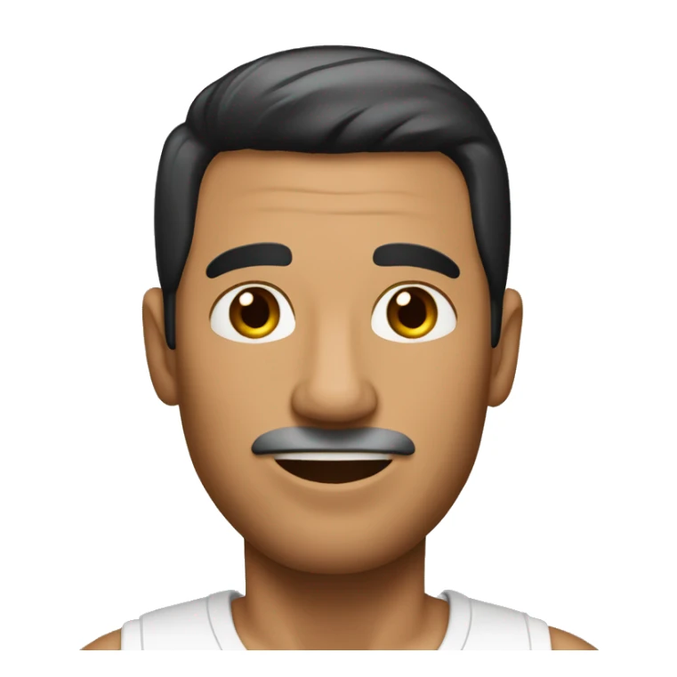 50 year old tanned man with straight short black hair sticker