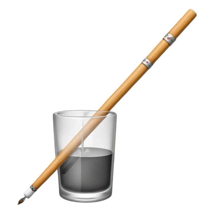 The chopsticks 🥢 emoji with smoke of a cigarette 🚬 sticker