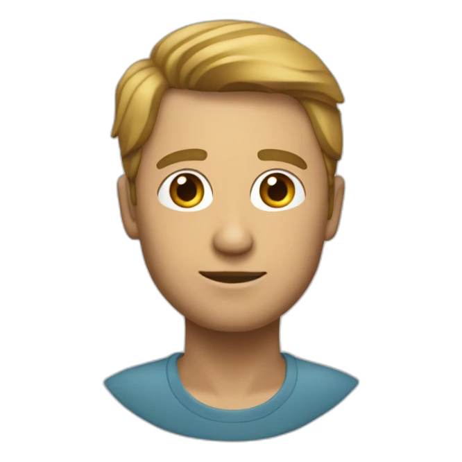 Un homme avec une tête carré sticker