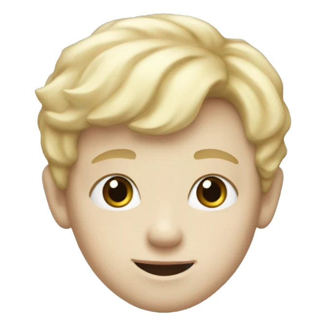 A porcelain blond boy sticker