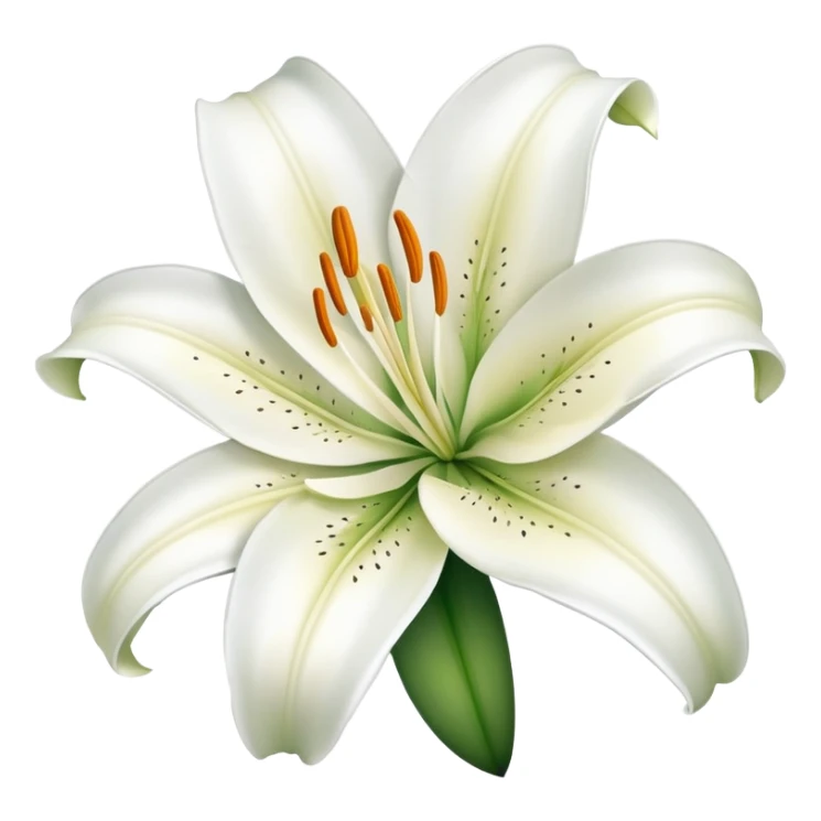 beautiful lily flower with delicate petals sticker