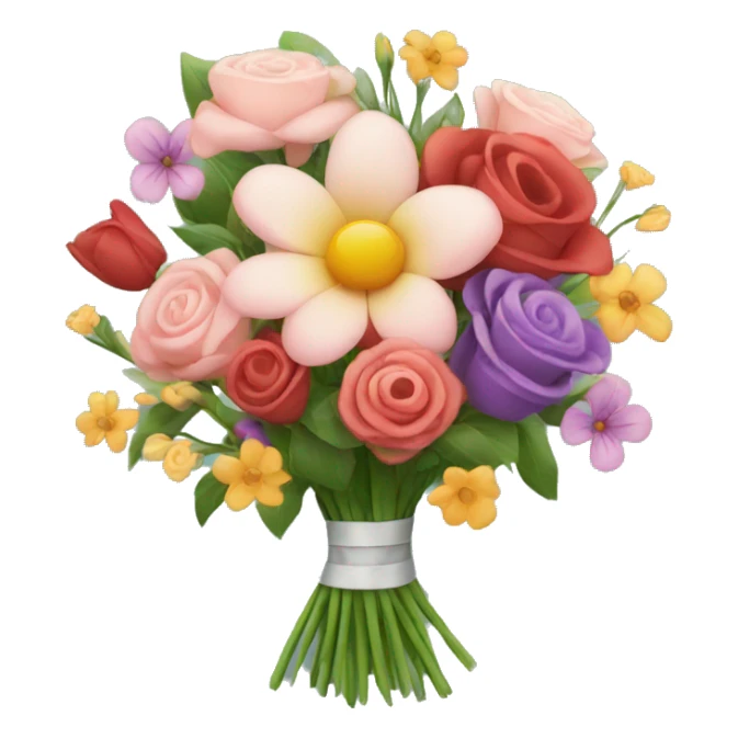 Flower bouquet sticker