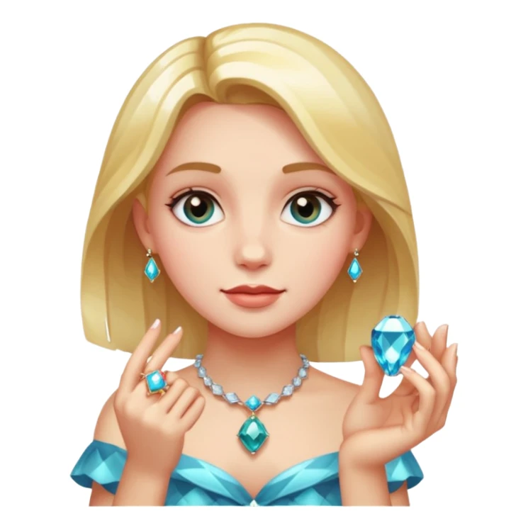 girl carry jewel  sticker