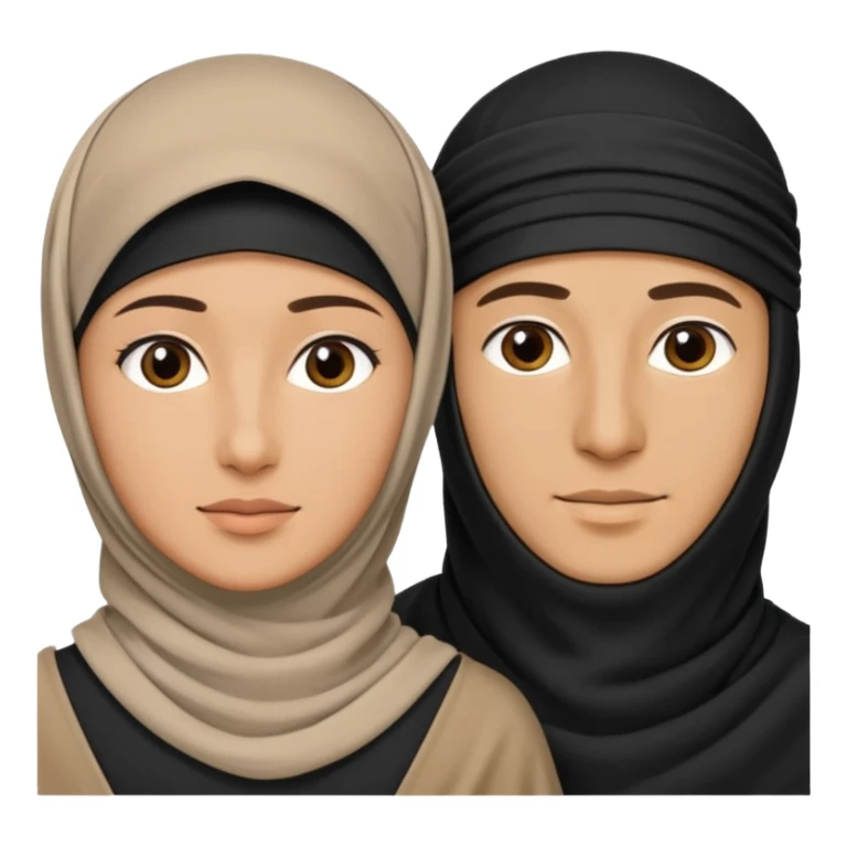 muslim couple, a man and a woman in niqab  sticker