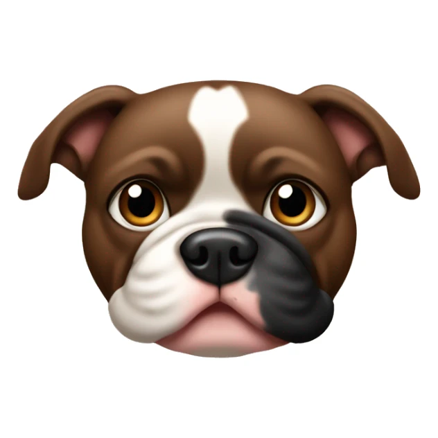 Brown and black French bull dog  sticker